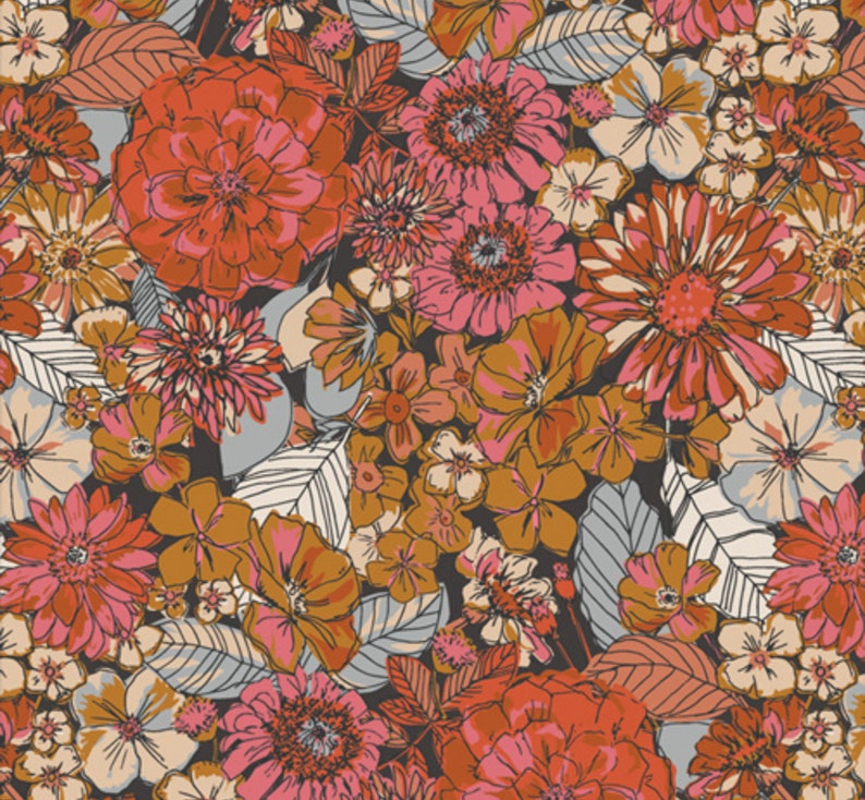 Flannel ART Gallery Fabric Double Brushed FLANNEL Fleuron Etsy