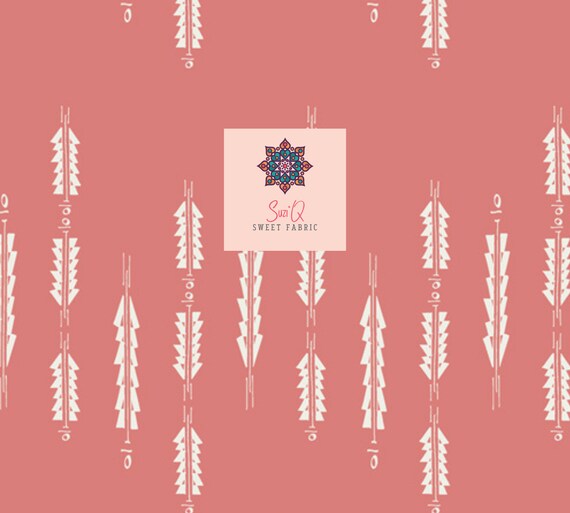 1/2 Yard Art Gallery 100% Premium Cotton Fabric. Aura Fletchings Rosewood from Rosewood Fusion Collection.