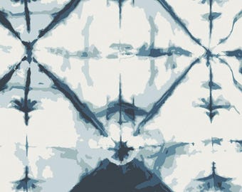 AGF Premium Cotton Fabric Sold by the Half Yard. Indigo Window Crystal from Observer designed by April Rhodes