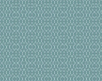 Riley Blake 100% Cotton Primrose Hill Garden Trellis Teal. Sold by the 1/2 Yard