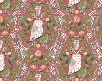 Wildwood Wander Hidden Owl Rose Riley Blake Fabric Floral Fabric Sold by the 1/2 Yard