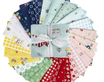 28 Piece Fat Quarter Bundle Quilt Fair by Riley Blake. 100%  Premium Quilting Cotton