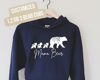 Mama Bear Two Cubs Hoodie Cute Mothers Day Gift Unisex T-shirt