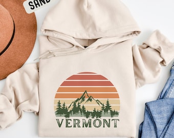 Vermont Hooded Sweatshirt, College Sweatshirt, Burlington Hoodie - Vermont Sweatshirt, Vacation Vermont Hoodie, Vermont Gift