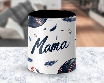 Baseball Mom Ceramic Accent Coffee Mug, Baseball Mama Gift, Game Day Mug, Sports Mom Mug, Mother's Day Gift, In My Baseball Mom Era Mug