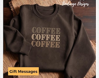 Kaffee Retro Sweatshirt, Kaffee Liebhaber Shirt, Herbst Frauen Shirt, Retro Herbst Pullover, Retro Herbst T-Shirt, Herbst Kaffee Sweatshirt Shirt