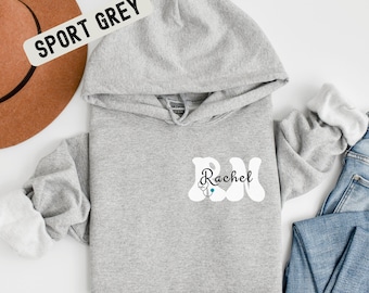 Personalized RN Sweater, Stethoscope Nurse Shirt, Custom Nurse Hoodie Custom Gift For Nurse Gifts Registered Nurse Shirt Nursing Student