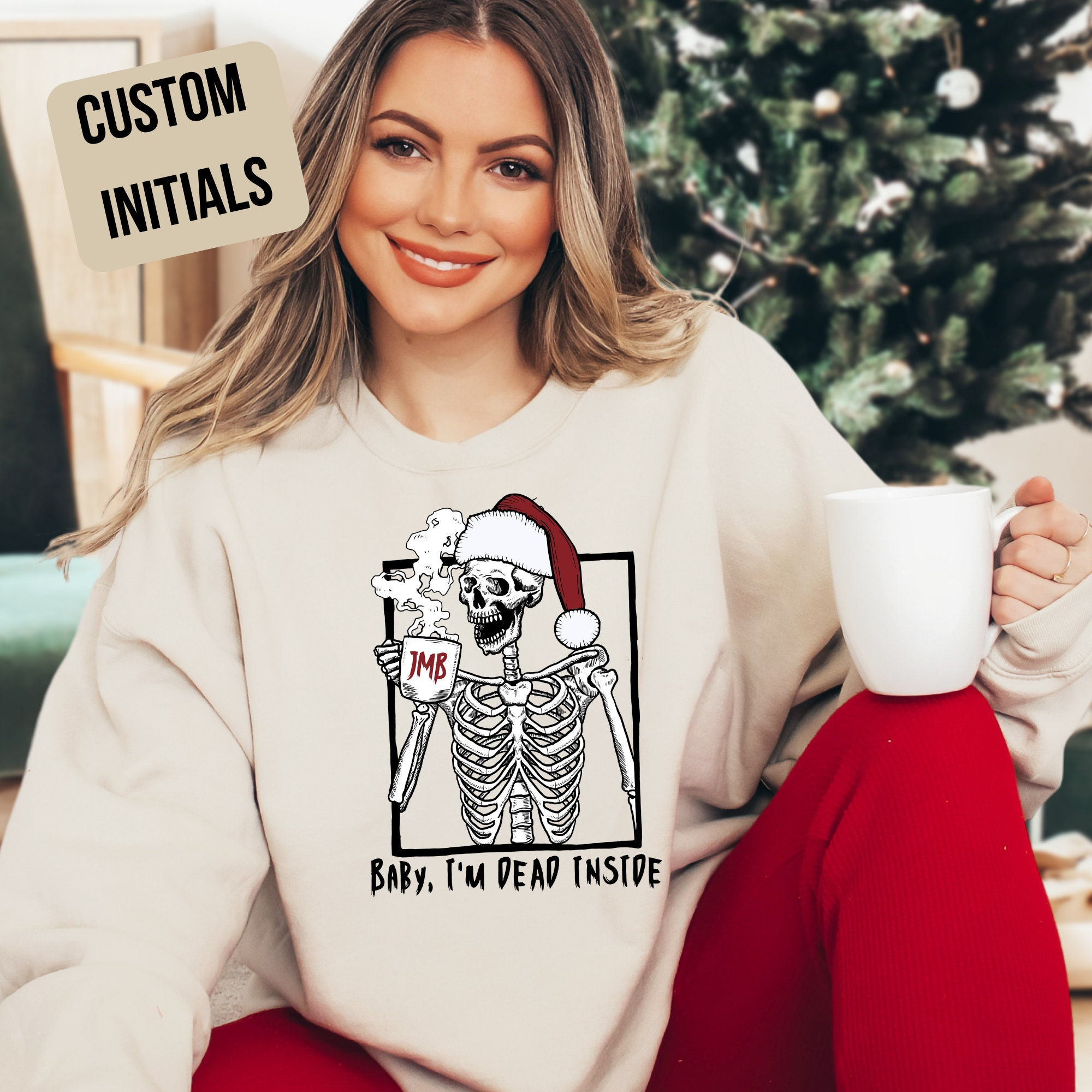 Baby Im Dead Inside Sweatshirt Funny Christmas Sweater Christmas