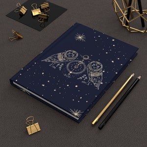 Custom Owl Celestial Journal, Owl Gifts, Spirit Animal Journal, Celestial Journal, Personalized Journal For Women, For Men,Astrology Journal
