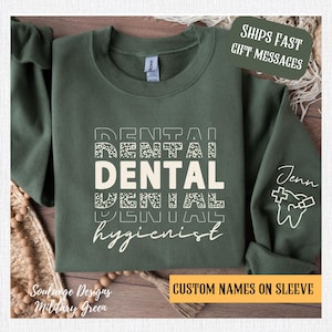 Custom Dental Hygienist Sweatshirt,Personalized DA Sweater,Custom Dental  hygienist, Shirt,RDA Graduation Gift,Dental Assistant Student Gift