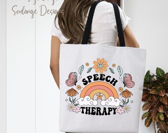 Speech Therapy Tote Bag, Speech Therapist Gift, Speech Pathologist Tote, Speech Language Pathology Grad Gift, SLP Appreciation