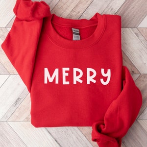 Christmas Sweatshirt, Merry Christmas Sweatshirt, Christmas shirt for Women, Christmas Crewneck Sweatshirt, Holiday Sweater, Christmas gift