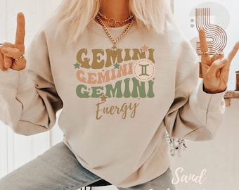 Gemini Energy Sweatshirt, Big Gemini Energy Shirt, Zodiac Lover Gift, Birthday Party Gift, Sign Pullover, Gemini Shirt, Astrology Shirt