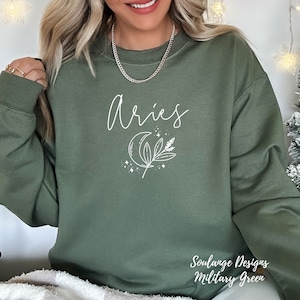 Aries Sweatshirt, Aries Shirt, Aries Gift, Aries Hoodie, Aries Zodiac Birthday Gift, Gift For Mom from Daughter Son, Zodiac Sweatshirt,