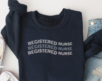 Retro Nurse Sweatshirt - RN LPN - Registered Nurse - Gift For Nurse - Nursing School Grad - Nurse Life - Unisex Crewneck Sweatshirt