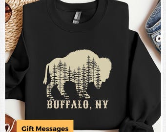 Buffalo N.Y Sweatshirt, Western sweatshirt, Country sweatshirt, Boho Shirt, Western Shirt, Buffalo New York Shirt, Game Day Pullover,