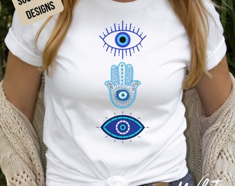 Evil Eye Crewneck Alt Clothing Trendy Clothes Tarot Shirt Witchy tshirt Evil Eye Shirt Indie tshirt All Seeing Eye Evil Eye Print