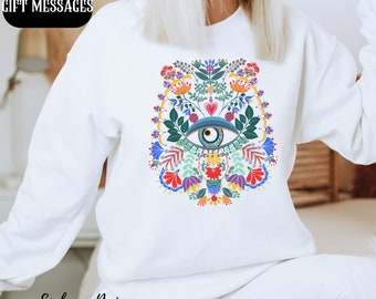 Evil Eye Shirt Alt Clothing Trendy Clothes Tarot Shirt Witchy Sweatshirt Evil Eye Shirt Indie Sweatshirt All Seeing Eye Evil Eye Print,