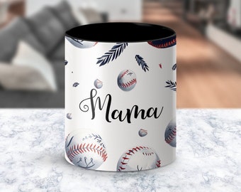 Baseball Mom Ceramic Accent Coffee Mug, Baseball Mama Gift, Game Day Mug, Sports Mom Mug, Mother's Day Gift, In My Baseball Mom Era Mug