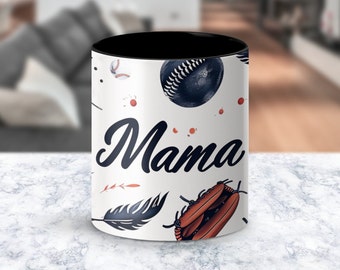 Baseball Mom Ceramic Accent Coffee Mug, Baseball Mama Gift, Game Day Mug, Sports Mom Mug, Mother's Day Gift, In My Baseball Mom Era Mug