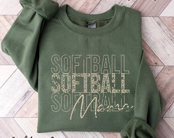 Softball Mama Sweatshirt, Softball Mama Sweatshirt, Softball Mama Rundhalsausschnitt, Softball Mama Shirt, Softball Sweatshirt, Mama Sweatshirt