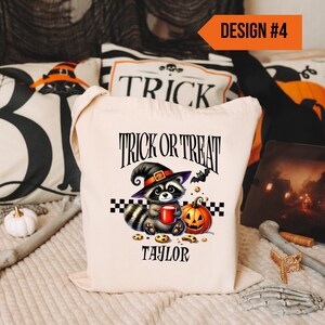 Personalized Halloween Tote Bag, Trick-or Treat Bag, Kids Trick or Treat Bag, Halloween Candy Bag, Halloween Candy Sack, Halloween Treat Bag