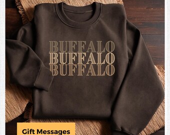 Buffalo N.Y Sweatshirt, Western sweatshirt, Country sweatshirt, Sweatshirt, Boho Shirt, Western Shirt, Buffalo New York Shirt