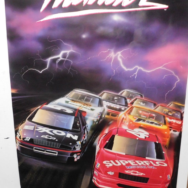 Vintage 1990 Days of Thunder Race 72 Poster New Old Stock NOS 31-1/2" X 21"