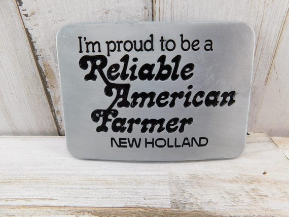 Vtg 1982 RELIABLE AMERICAN FARMER New Holland Tractor Farm Equipment Advertising
