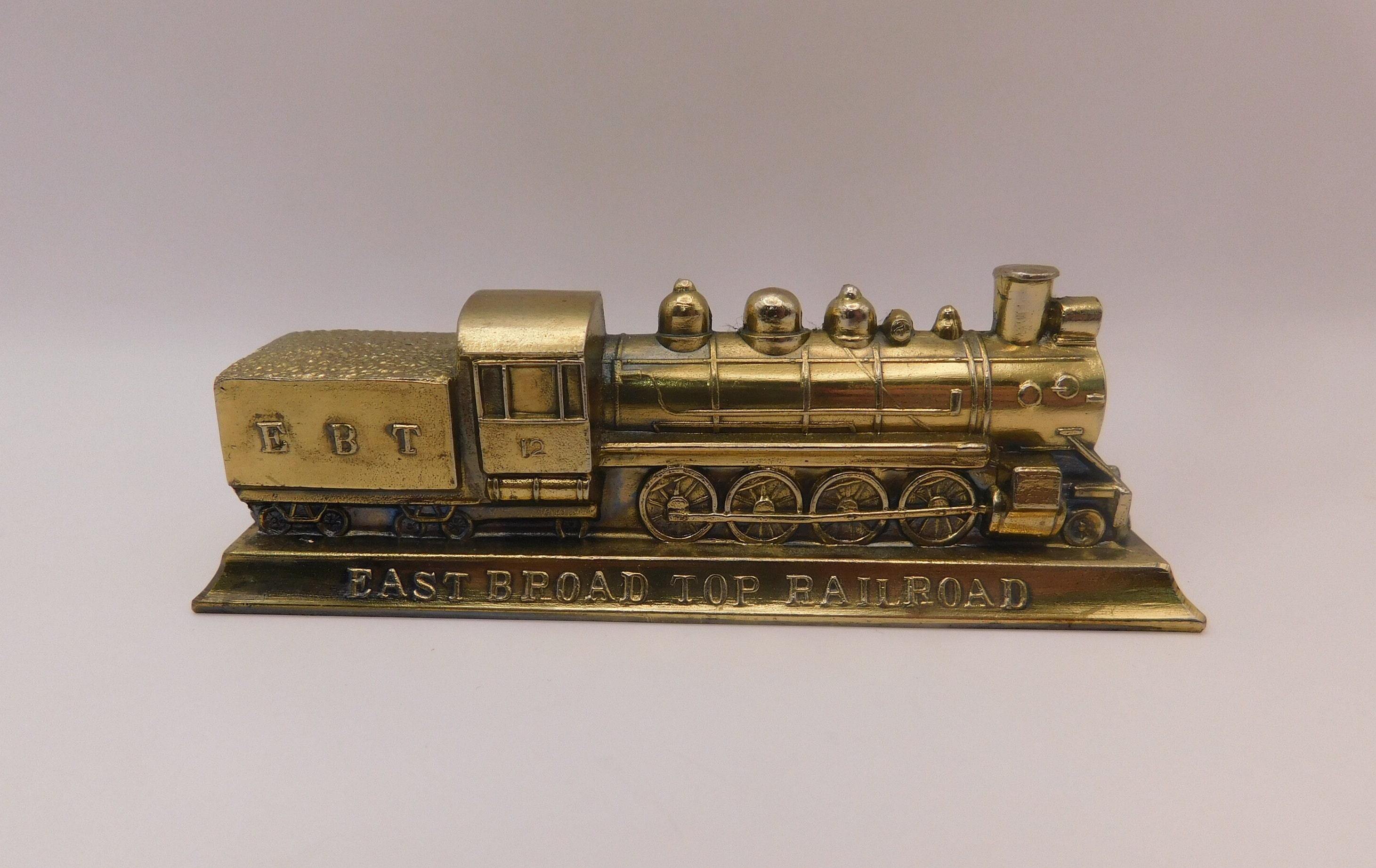 Brass Copper Plated Railroad Spike Paperweight Engraved ACR Heavy