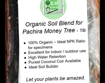 Money Tree Soil Mix: Organic Coconut Coir, Slow Release Fertilizer (1 lb)