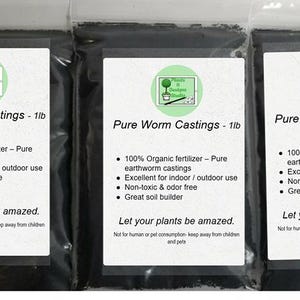 Organic Worm Castings: Natural Soil Enhancer - 1 lb Bag image 4