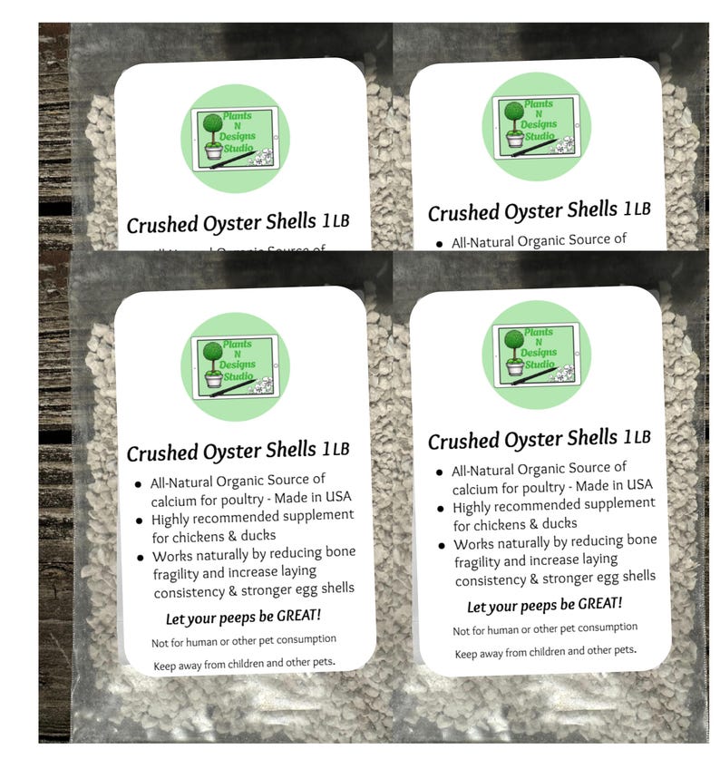 Calcim Shells Crushed Oyster Shells & Calcium in 1 Pound Bags - Etsy