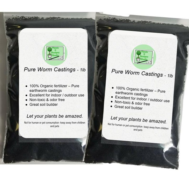 Organic Worm Castings: Natural Soil Enhancer - 1 lb Bag image 3