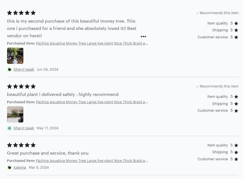 I’m so proud of the final product,  people love these beauties. These are just some of our five stars reviews. We have recurrent faithful customers.