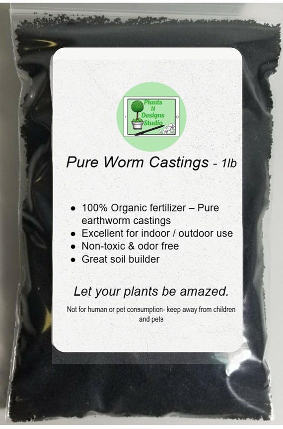 Organic Worm Castings: Natural Soil Enhancer - 1 lb Bag