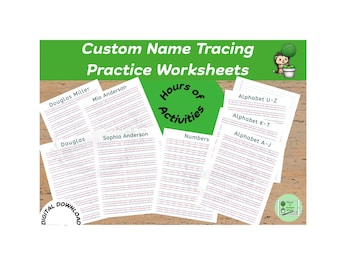 Personalized Name Tracing Worksheet | Handwriting Practice (Digital Download)