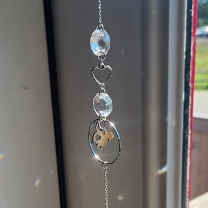Dachshund Sun Catcher, Pet Hanging Crystal Prism, Rainbow Bridge Memorial, Keepsake Window Rainbow Maker