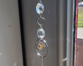 Dachshund Sun Catcher, Pet Hanging Crystal Prism, Rainbow Bridge Pet Memorial, Keepsake Window Rainbow Maker