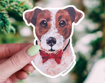Jack Russell Sticker, Waterproof Dog Mom Laptop Decal