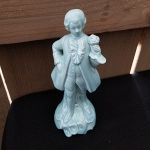 Blue Gentleman Ceramic Figurine