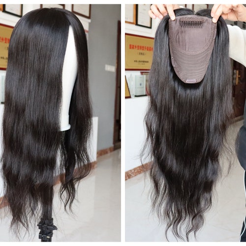 Luxury Hair Topper 7x8 Silk Top Wefted Base Topper Etsy