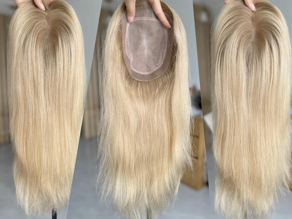 7x7 Human Hair Topper for Thinning Hair, No Bangs, Large Base Amazon.com : Hairro 100% Human Hair Topper No Bangs, Real  main image 2