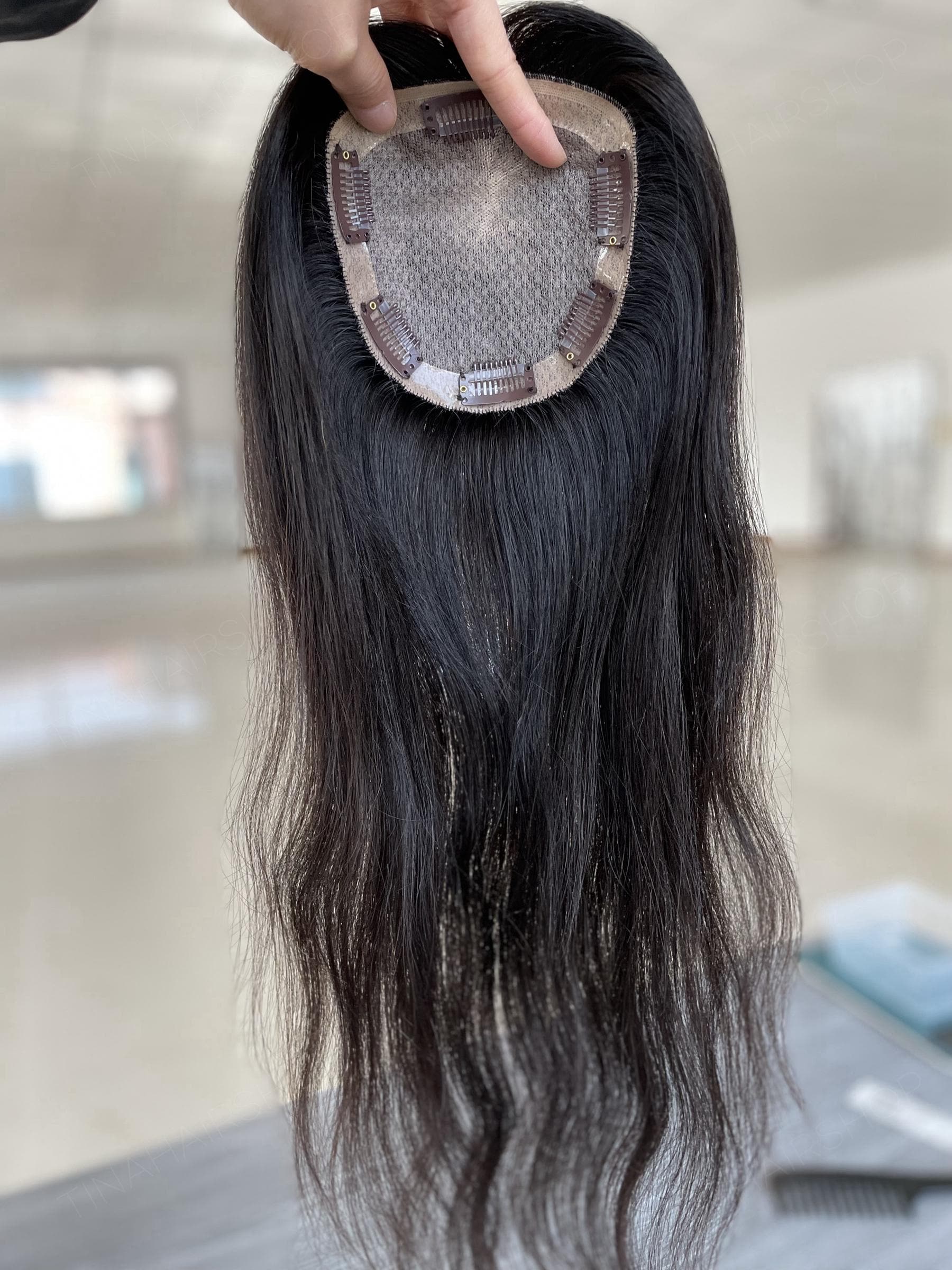 5x5 Silk Base Human Hair Topper 60g for Thinning Hair Volume Boost Amazon.com : starluck 5x5 inch Lage Silk Base 14 Inch Real  main image 3