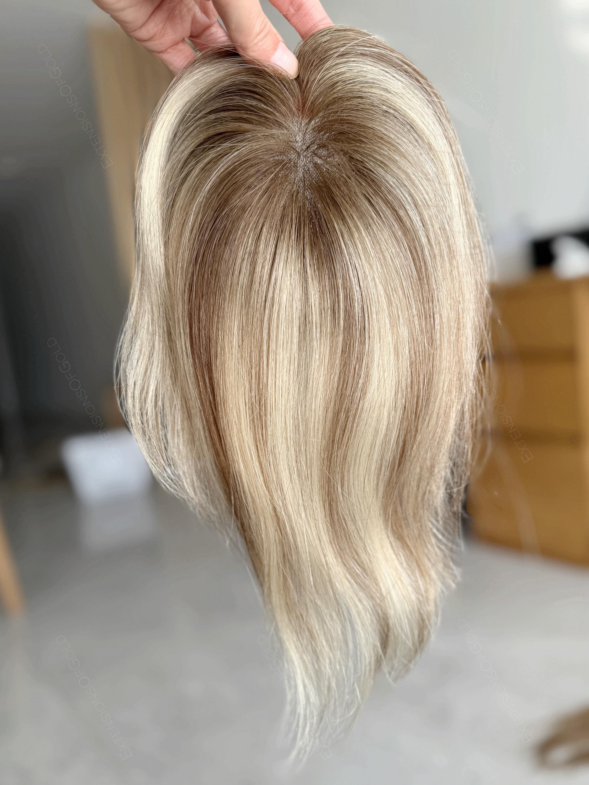 Real Human Hair Topper for Thin Hair, 3.5x4.7 Inch Lace Base, 12 Inch Length Amazon.com : HAIRCUBE Remy Human Hair Toppers for Women, 100  main image 3
