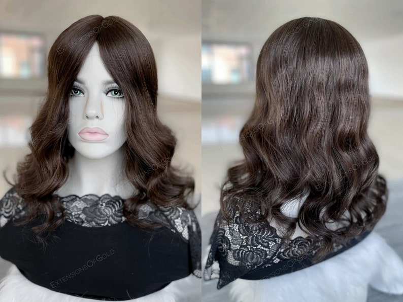 Luxury Hair Topper 8x8 Silk Top Full Handtied Topper Prestyled 14
