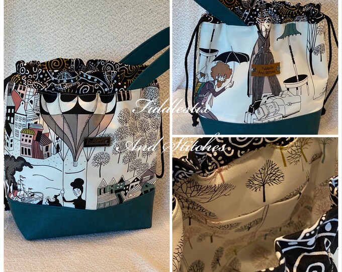 Ghastlie Travelers Knitting and Sewing Project Bag