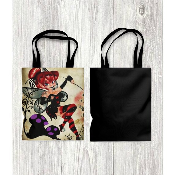 Red Head Fairy Aop Tote Bag Birthday Present Emo Inspired Etsy