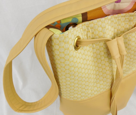 yellow bucket purse