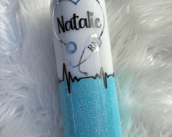 Personalized Nurse Tumbler,RN, Glitter Medical Cup, Registered Nurse,Nursing Graduation Gift